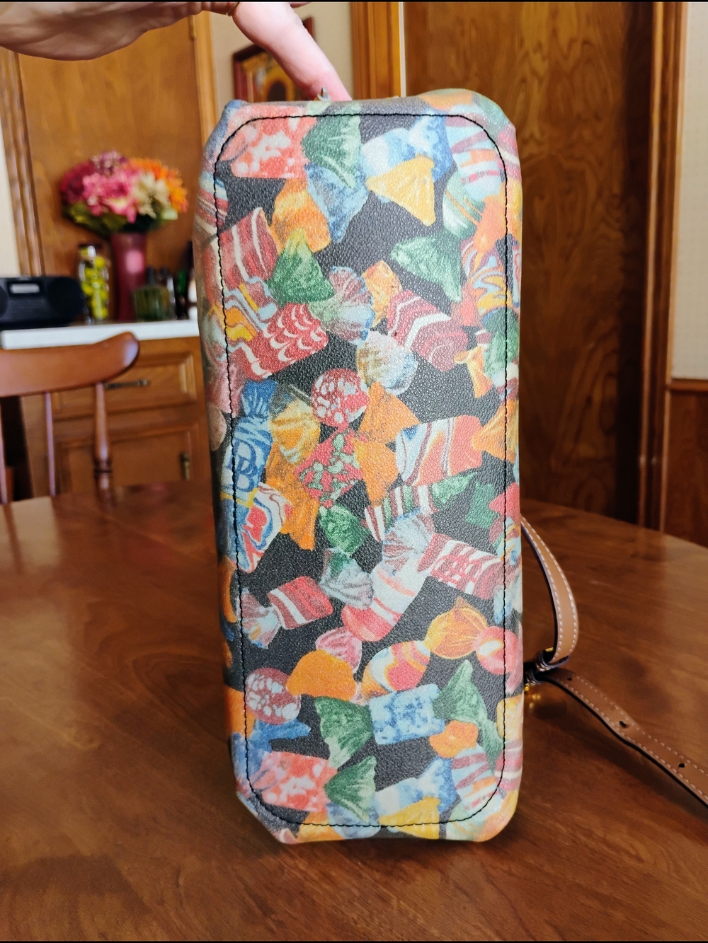 Dooney & Bourke Hard Candy All Over Coated Canvas Satchel/Cross Body Purse - Picture 12 of 16